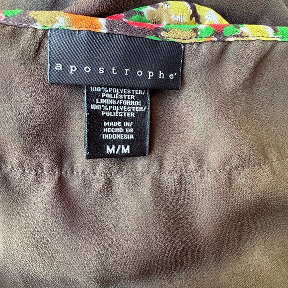 3/$15 Apostrophe sleeveless top spaghetti strap Floral Prints Size M - Picture 4 of 4